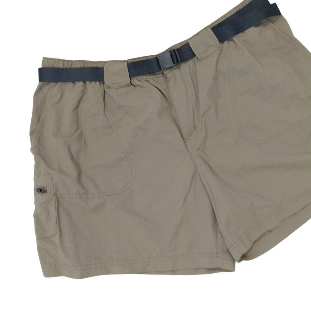 Vintage Y2K Columbia Womens Shorts Size XL High Rise Hiking GORPcore Belted - Picture 3 of 8